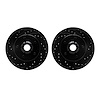 8002-42010 Drilled/Slotted Brake Rotors [Black], 1986-1992 Mopar, Position: Front - image 1