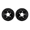 8002-42011 Drilled/Slotted Brake Rotors [Black], 1990-1999 Mopar, Position: Front - image 1