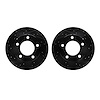 8002-42013 Drilled/Slotted Brake Rotors [Black], 1976-1986 Mopar, Position: Front - image 1