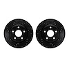 8002-42014 Drilled/Slotted Brake Rotors [Black], 2005-2010 Mopar, Position: Front - image 1