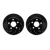 8002-42016 Drilled/Slotted Brake Rotors [Black], 1999-2004 Mopar, Position: Front - image 1