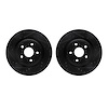 8002-42017 Drilled/Slotted Brake Rotors [Black], 2006-2010 Mopar, Position: Front - image 1