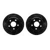 8002-42018 Drilled/Slotted Brake Rotors [Black], 2008-2012 Mopar, Position: Front - image 1