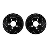 8002-42019 Drilled/Slotted Brake Rotors [Black], 2002-2007 Mopar, Position: Front - image 1