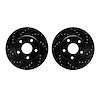 8002-42021 Drilled/Slotted Brake Rotors [Black], 2007-2018 Mopar, Position: Front - image 1