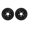 8002-42022 Drilled/Slotted Brake Rotors [Black], 2012-2018 Mopar, Position: Front - image 1