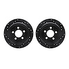 8002-42028 Drilled/Slotted Brake Rotors [Black], 2007-2012 Mopar, Position: Rear - image 1