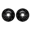 8002-42030 Drilled/Slotted Brake Rotors [Black], Fits Select Mopar, Position: Rear - image 1