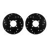 8002-43000 Drilled/Slotted Brake Rotors [Black], 1974-1987 Multiple Makes/Models, Position: Front