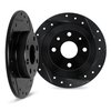 8002-43000 Drilled/Slotted Brake Rotors [Black], 1974-1987 Multiple Makes/Models, Position: Front - image 2