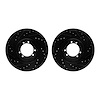 8002-44001 Drilled/Slotted Brake Rotors [Black], 1996-2006 Mopar, Position: Front, Rear - image 1