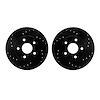 8002-45002 Drilled/Slotted Brake Rotors [Black], 1980-1989 GM, Position: Front - image 1