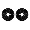 8002-45005 Drilled/Slotted Brake Rotors [Black], Fits Select GM, Position: Front - image 1