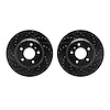 8002-45009 Drilled/Slotted Brake Rotors [Black], 2006-2016 GM, Position: Front - image 1