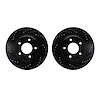 8002-45010 Drilled/Slotted Brake Rotors [Black], 1994-2001 GM, Position: Front - image 1