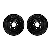 8002-45011 Drilled/Slotted Brake Rotors [Black], 2009-2017 GM, Position: Front - image 1