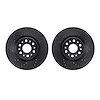 8002-46002 Drilled/Slotted Brake Rotors [Black], Fits Select GM, Position: Front - image 1