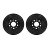 8002-46007 Drilled/Slotted Brake Rotors [Black], 2014-2020 GM, Position: Front - image 1