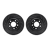 8002-46012 Drilled/Slotted Brake Rotors [Black], 2003-2008 GM, Position: Front - image 1