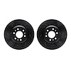 8002-46023 Drilled/Slotted Brake Rotors [Black], 2004-2009 GM, Position: Front - image 1