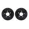 8002-46030 Drilled/Slotted Brake Rotors [Black], 1986-1992 GM, Position: Rear - image 1