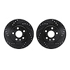 8002-47020 Drilled/Slotted Brake Rotors [Black], Fits Select GM, Position: Front - image 1