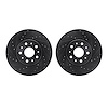 8002-47023 Drilled/Slotted Brake Rotors [Black], Fits Select GM, Position: Front - image 1