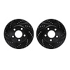 8002-47029 Drilled/Slotted Brake Rotors [Black], 2007-2010 GM, Position: Front - image 1