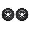 8002-47032 Drilled/Slotted Brake Rotors [Black], 1988-1994 GM, Position: Front - image 1