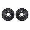 8002-47050 Drilled/Slotted Brake Rotors [Black], Fits Select GM, Position: Rear
