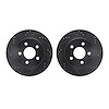 8002-47056 Drilled/Slotted Brake Rotors [Black], 1993-1997 GM, Position: Rear - image 1
