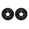 8002-47057 Drilled/Slotted Brake Rotors [Black], 1994-1996 GM, Position: Rear - image 1