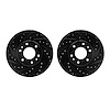 8002-48003 Drilled/Slotted Brake Rotors [Black], 2002-2009 GM, Position: Front - image 1
