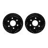8002-48007 Drilled/Slotted Brake Rotors [Black], 1988-2000 GM, Position: Front - image 1