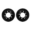 8002-48012 Drilled/Slotted Brake Rotors [Black], Fits Select GM, Position: Front - image 1