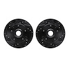 8002-48013 Drilled/Slotted Brake Rotors [Black], 1991-2003 GM, Position: Front - image 1
