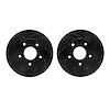 8002-48014 Drilled/Slotted Brake Rotors [Black], 1997-2005 GM, Position: Front - image 1