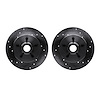 8002-48015 Drilled/Slotted Brake Rotors [Black], 1988-1994 GM, Position: Front - image 1