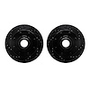 8002-48018 Drilled/Slotted Brake Rotors [Black], 1992-2002 GM, Position: Front - image 1