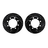 8002-48026 Drilled/Slotted Brake Rotors [Black], 1971-1991 Multiple Makes/Models, Position: Front - image 1
