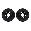 8002-48034 Drilled/Slotted Brake Rotors [Black], 2015-2020 GM, Position: Front - image 1
