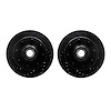 8002-48035 Drilled/Slotted Brake Rotors [Black], 2001-2002 GM, Position: Front - image 1