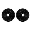 8002-48036 Drilled/Slotted Brake Rotors [Black], 1993-1995 GM, Position: Front - image 1