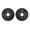 8002-48048 Drilled/Slotted Brake Rotors [Black], 2009-2020 GM, Position: Front - image 1
