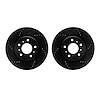 8002-52000 Drilled/Slotted Brake Rotors [Black], 2004-2009 GM, Position: Front - image 1