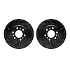8002-52004 Drilled/Slotted Brake Rotors [Black], 2006-2009 GM, Position: Front - image 1