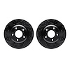 8002-52011 Drilled/Slotted Brake Rotors [Black], 2005-2006 GM, Position: Front - image 1