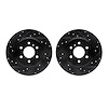 8002-52017 Drilled/Slotted Brake Rotors [Black], 2006-2006 GM, Position: Rear - image 1