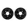 8002-52022 Drilled/Slotted Brake Rotors [Black], 1984-1988 GM, Position: Rear - image 1