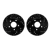 8002-52025 Drilled/Slotted Brake Rotors [Black], 1978-1981 GM, Position: Rear - image 1